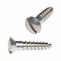 OWS8134 #8 X 1-3/4" Oval Head, Slotted, Wood Screw, Zinc